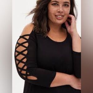 Torrid super soft lattice tee